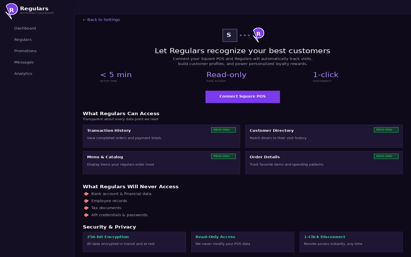 Square POS integration